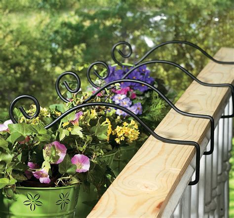 flower box holder metal|railing flower boxes outdoor.